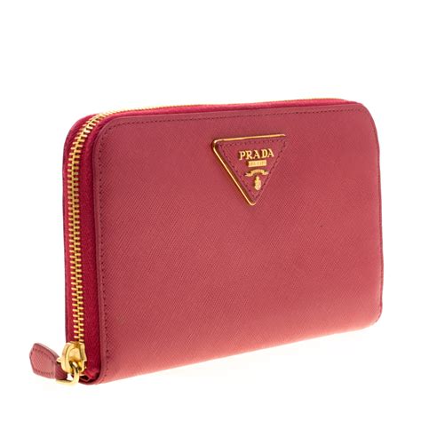 prada pink leather wallet|prada leather wallets for women.